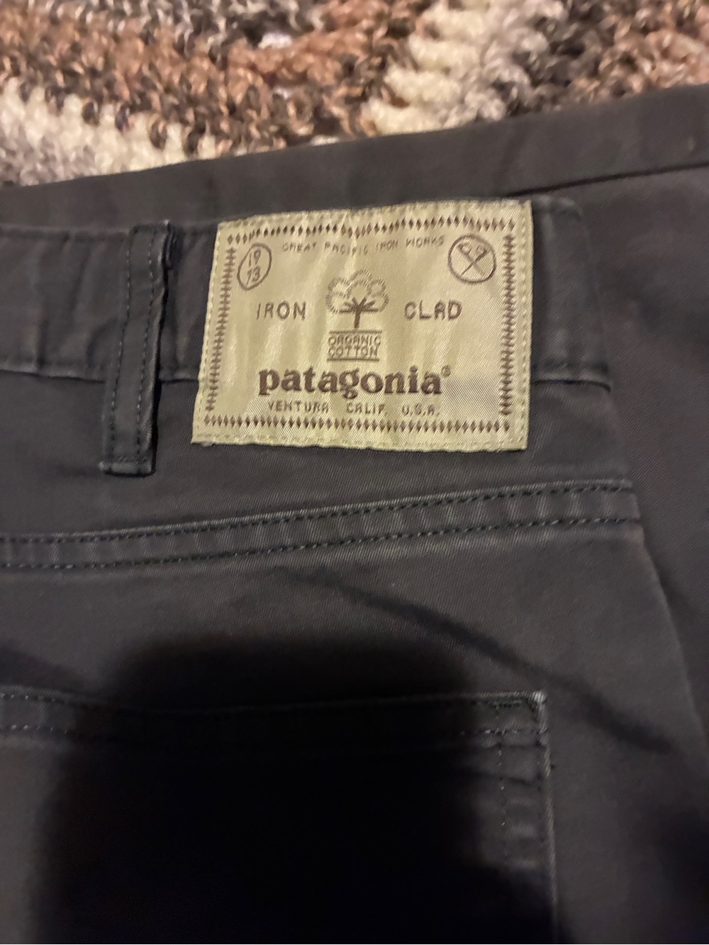 Patagonia Men’s Ironclad Pants 40x30 — Dark Gray